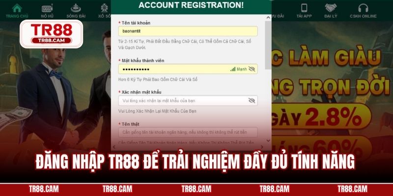 Đăng nhập TR88 để trải nghiệm đầy đủ tính năng