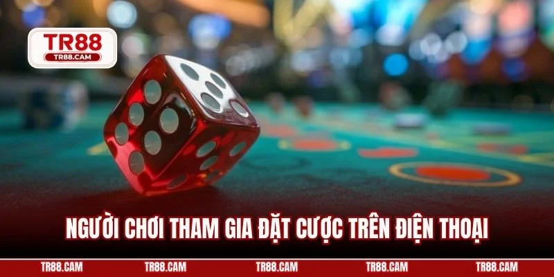 Người chơi tham gia đặt cược trên điện thoại